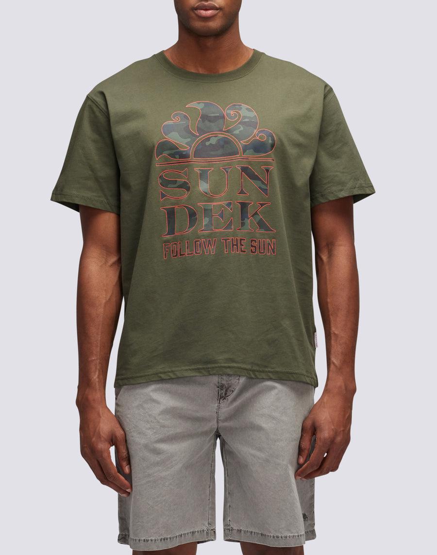 Sundek t-shirt stampa camou follow the sun M026TEJ7853-30200