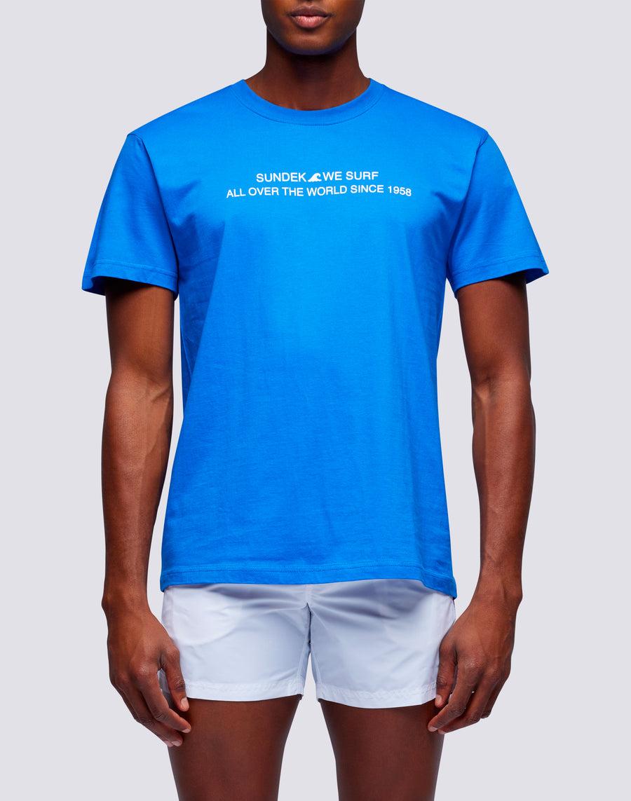 Sundek T-shirt Uomo In Cotone Capsule Flag M633bdrt4km-008km