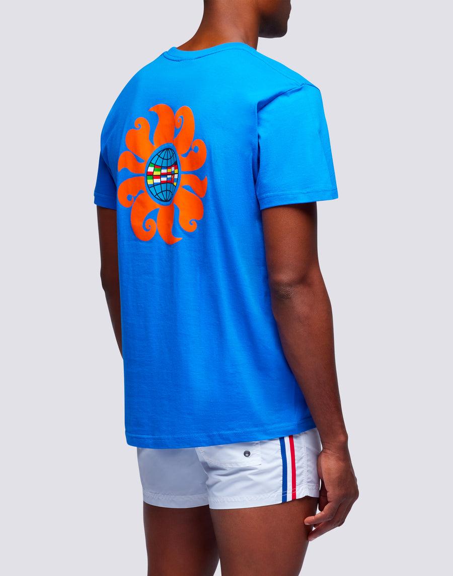 Sundek T-shirt Uomo In Cotone Capsule Flag M633bdrt4km-008km