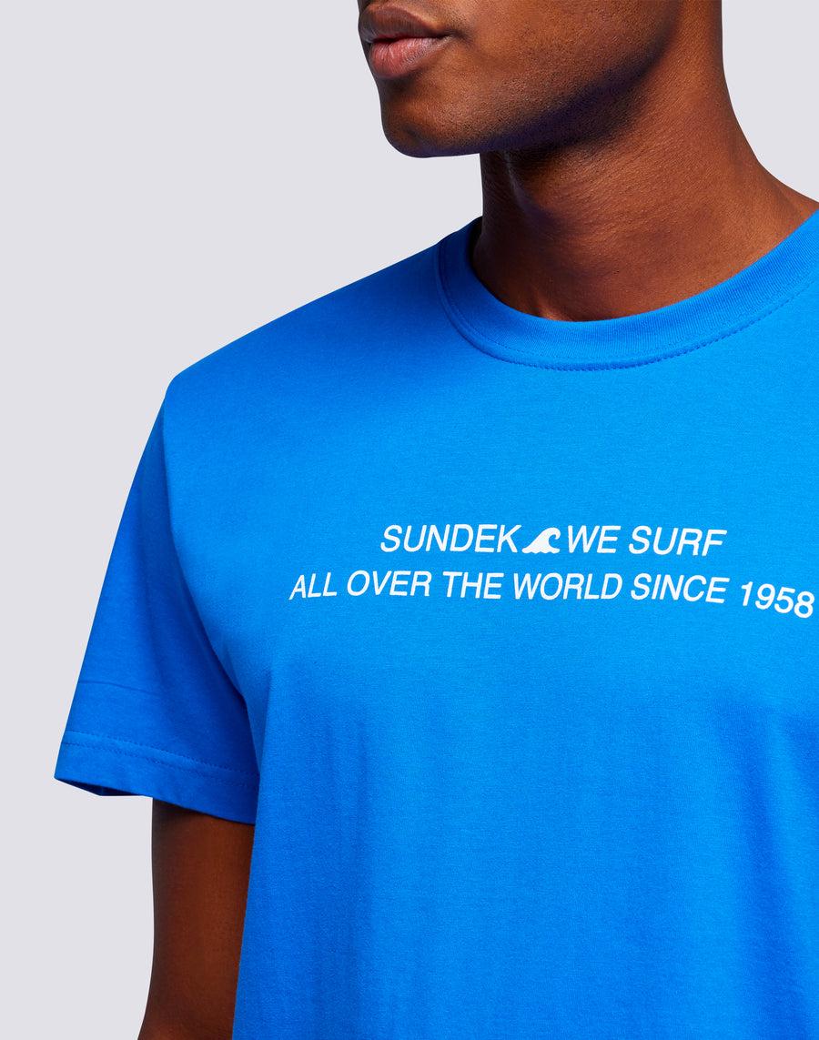 Sundek t-shirt uomo in cotone capsule flag m633bdrt4km-008km