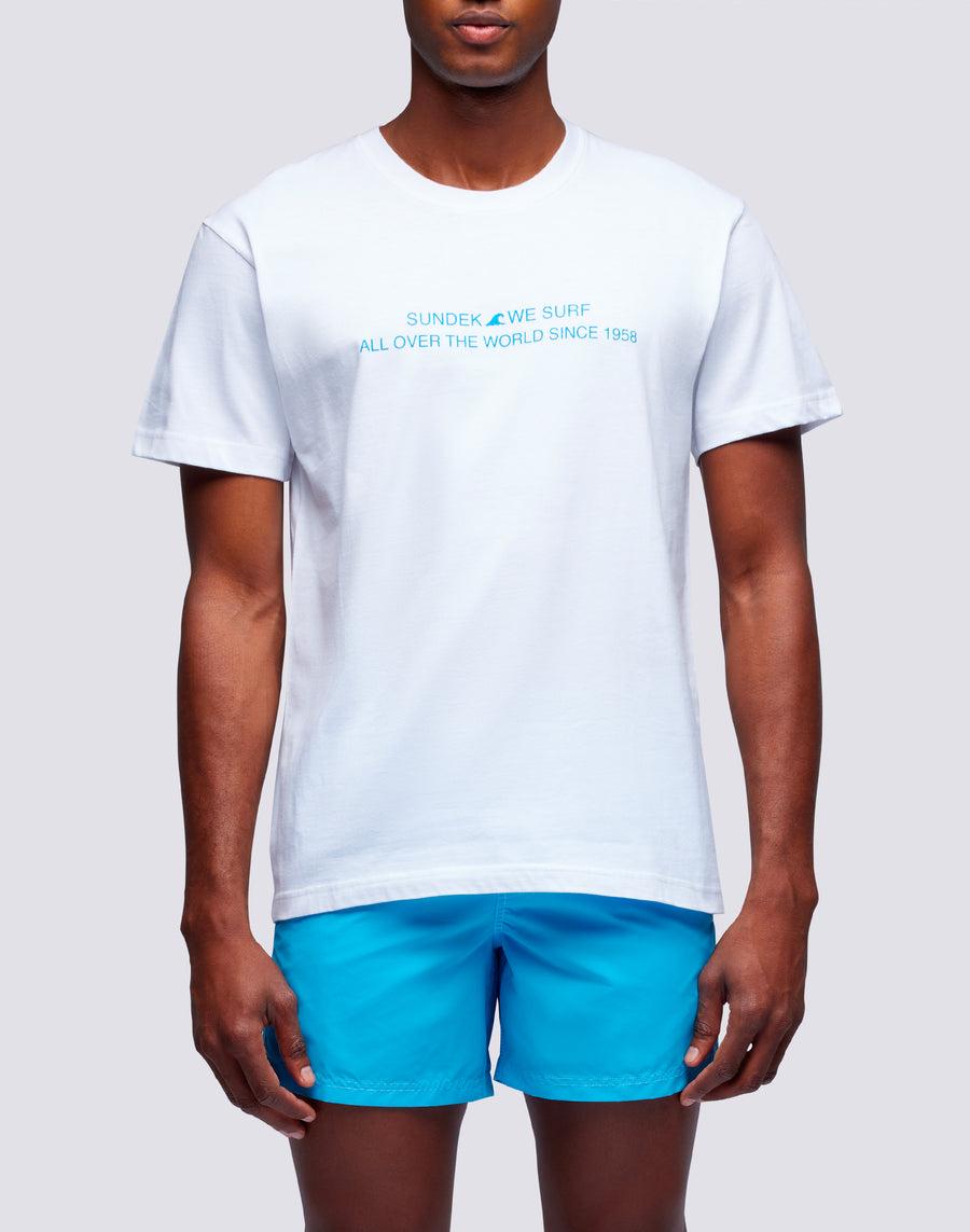 Sundek T-shirt Uomo In Cotone Capsule Flag M669tesj500-00400
