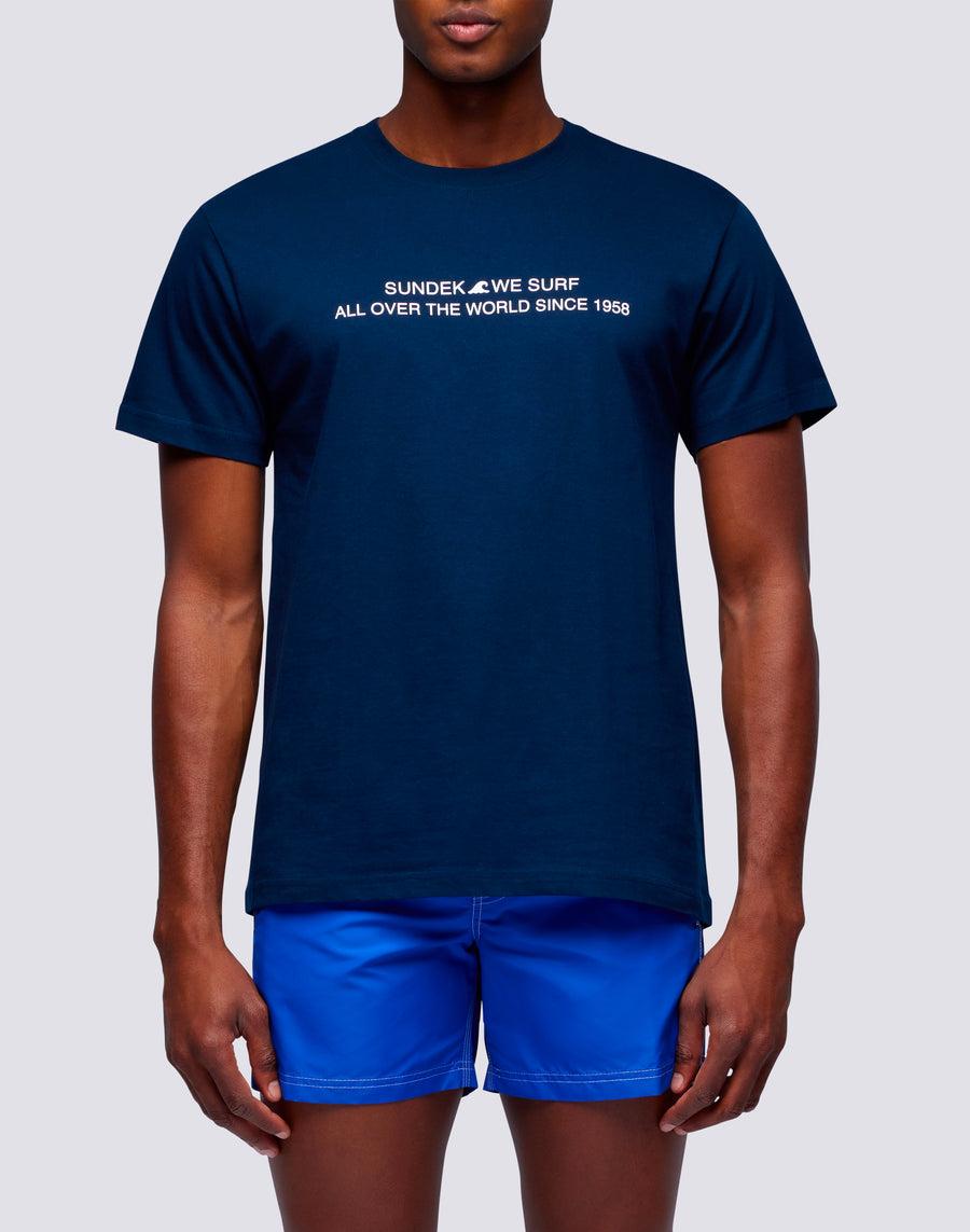 Sundek T-shirt Uomo In Cotone Capsule Flag M669tesj500-00600