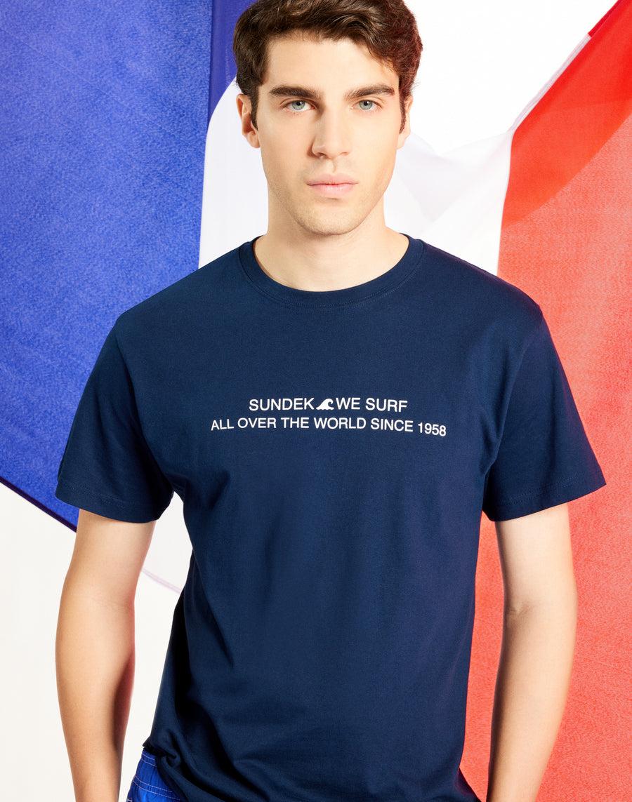 Sundek t-shirt uomo in cotone capsule flag m669tesj500-00600