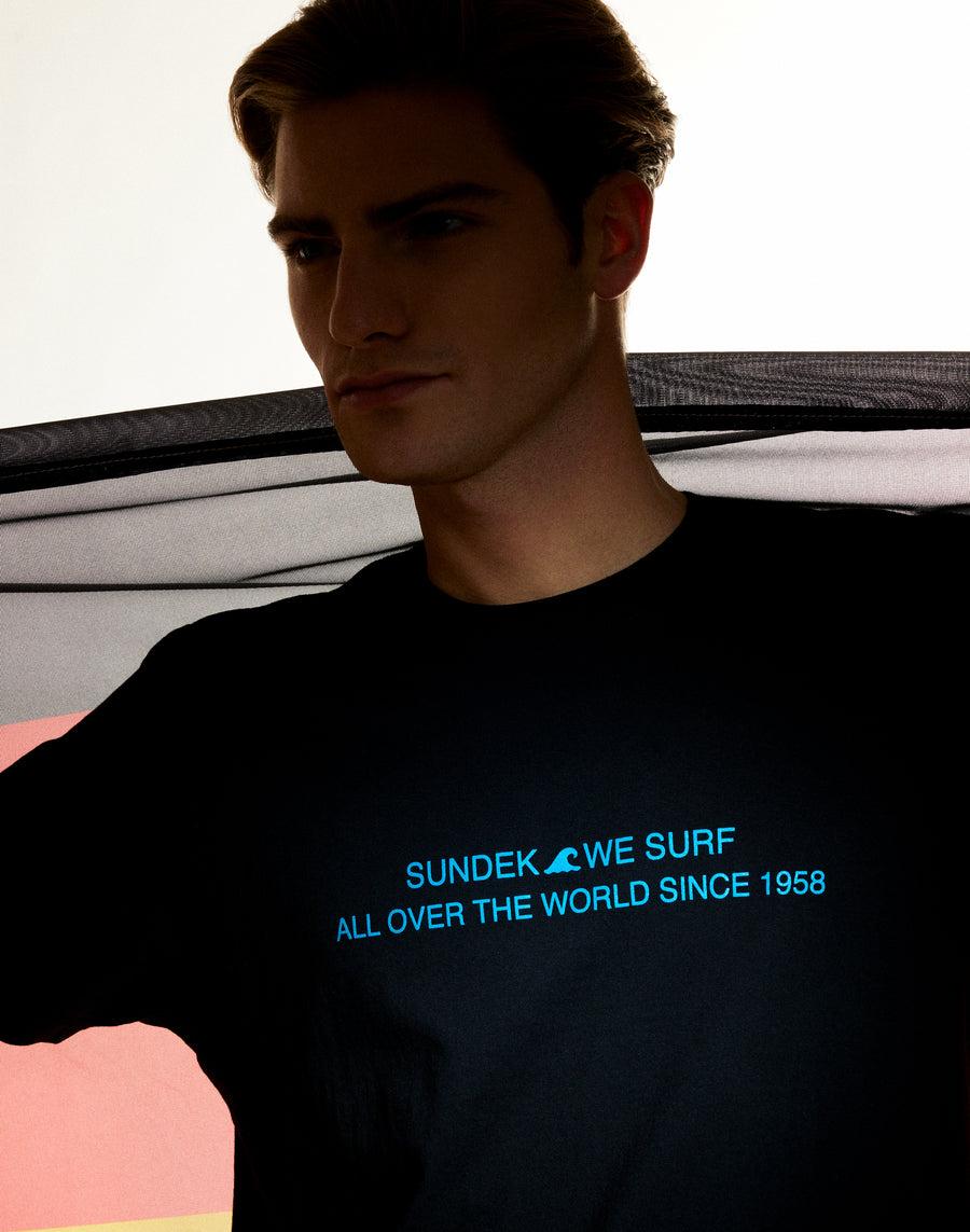 Sundek t-shirt uomo in cotone capsule flag m669tesj500-00100