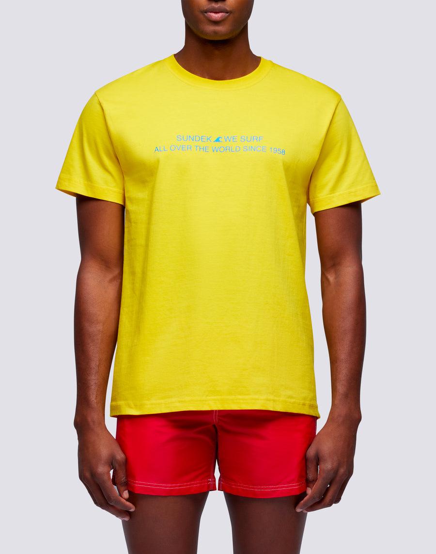 Sundek T-shirt Uomo In Cotone Capsule Flag M669tesj500-00700