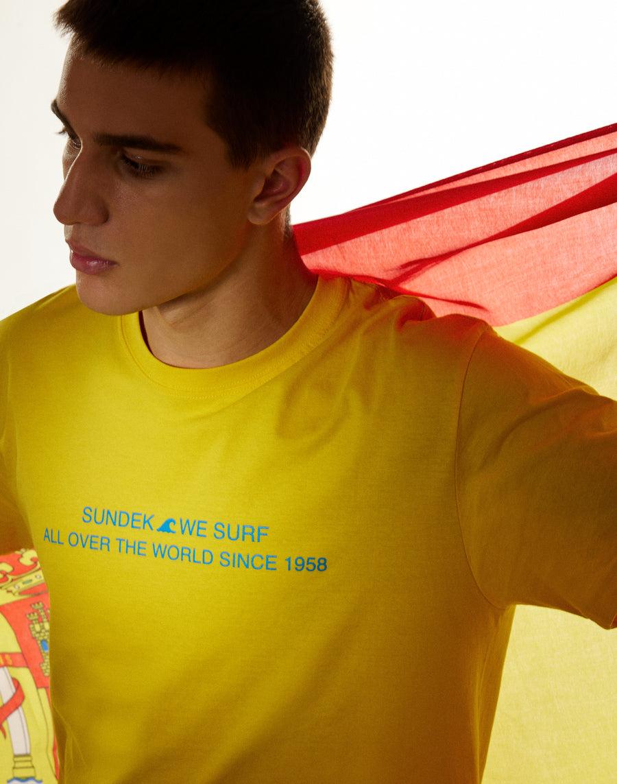 Sundek t-shirt uomo in cotone capsule flag m669tesj500-00700