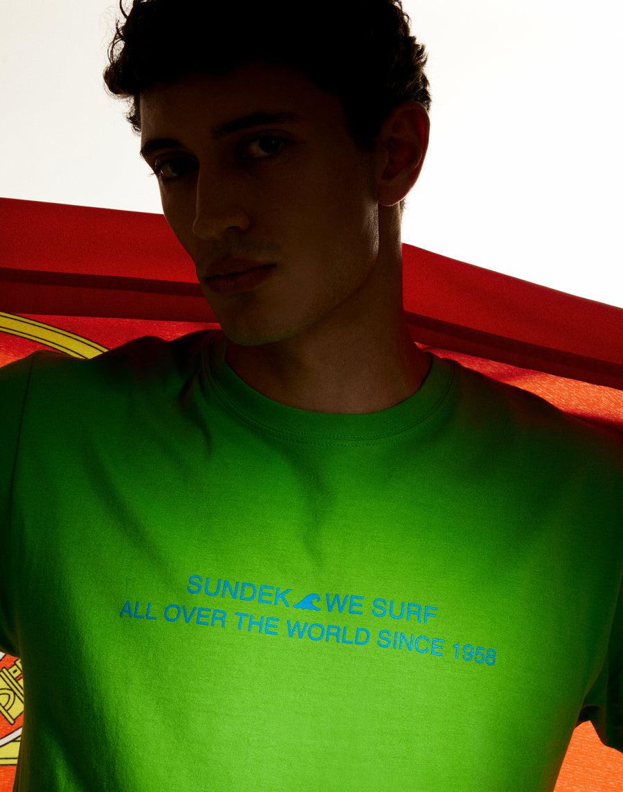 Sundek t-shirt uomo in cotone capsule flag m669tesj500-62000