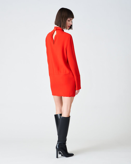 Suoli Abito Corto C/collo Alto E Goccia