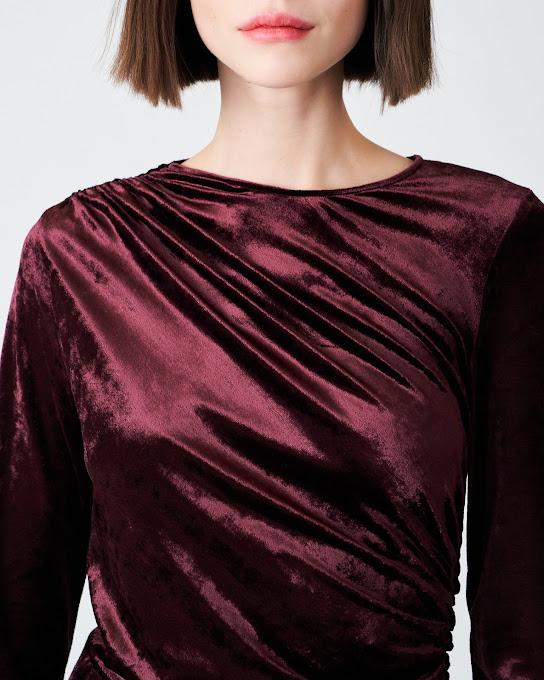 Suoli Abito Corto In Velluto Stretch