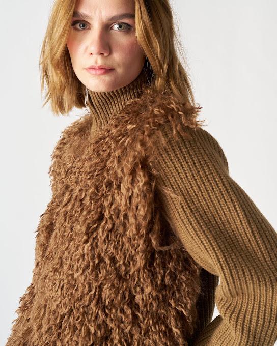 Suoli Bomber Zip Davanti In Pelliccia