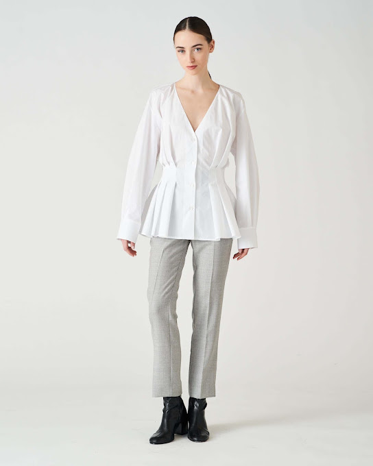 Suoli Camicia Pieghe Cotone