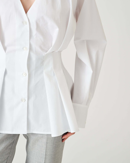 Suoli Camicia Pieghe Cotone