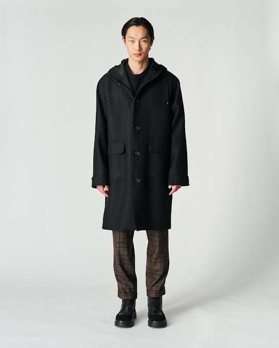 Suoli Cappotto Cappuccio Pura Lana