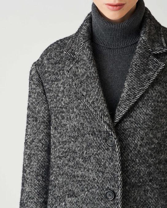 Suoli Cappotto Tessuto Diagonale