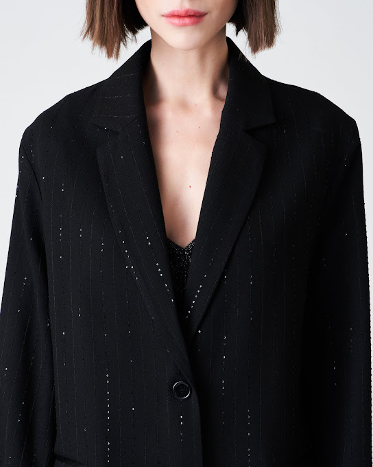 Suoli Giacca Over Gessata