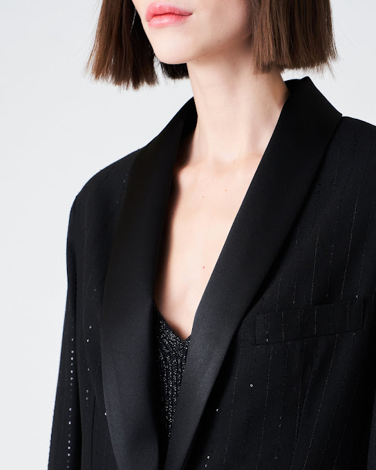 Suoli Giacca Smoking Gessata