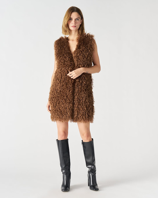 Suoli Gilet Davanti In Pelliccia