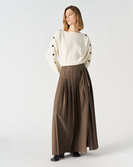 Suoli Gonna Lunga A Pieghe