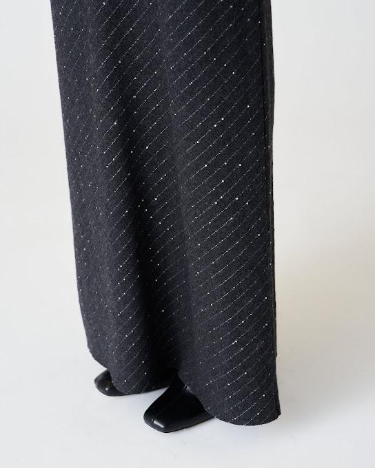 Suoli Gonna Lunga In Sbieco Gessata