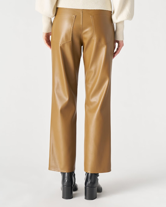 Suoli Jeans Slim In Ecopelle