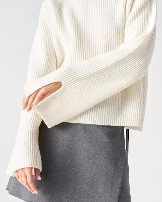 Suoli Maglia Collo Alto Spacchi Manica