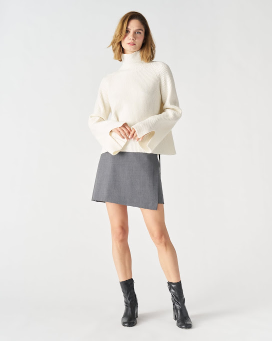 Suoli Maglia Collo Alto Spacchi Manica