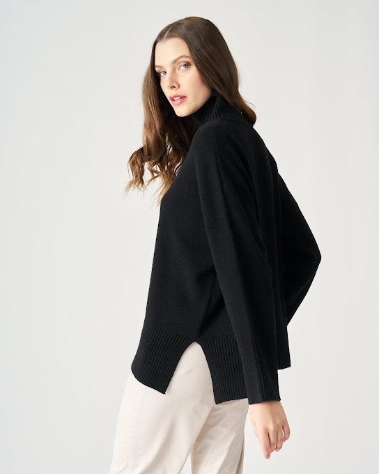 Suoli Maglia Over Collo Alto