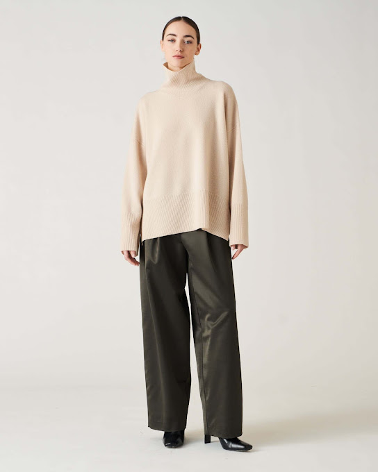 Suoli Maglia Over Collo Alto