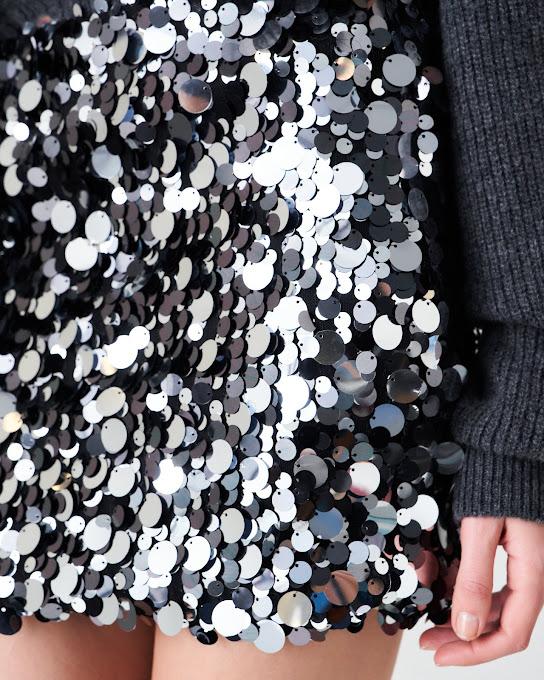 Suoli Minigonna In Macro Paillettes