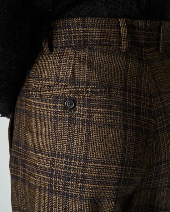 Suoli Pantalone Check Con Risvolto