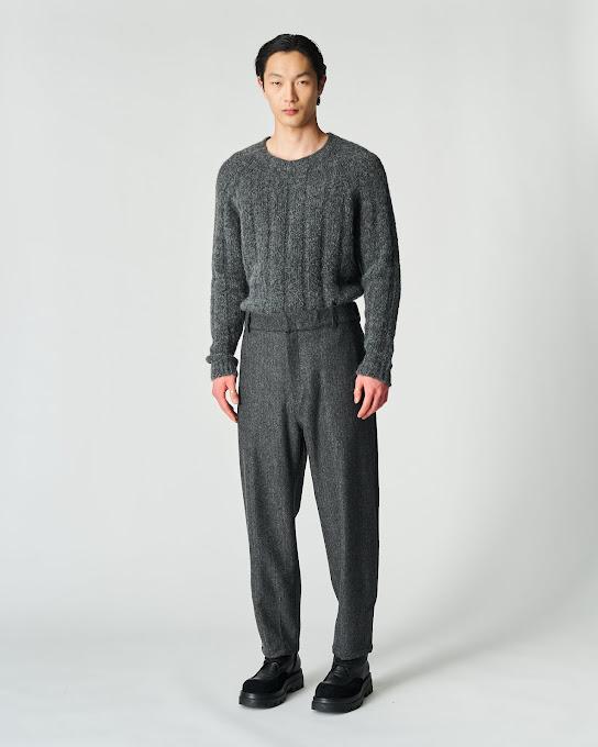 Suoli Pantalone Spinato Con Risvolto