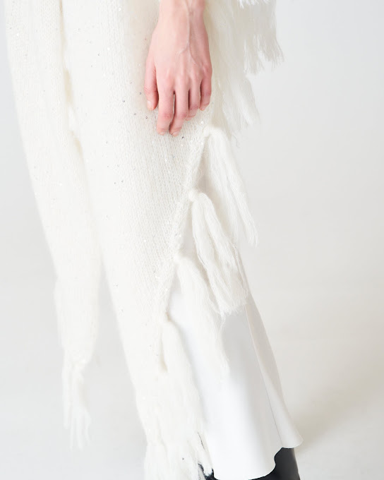 Suoli Stola In Maglia Con Frange