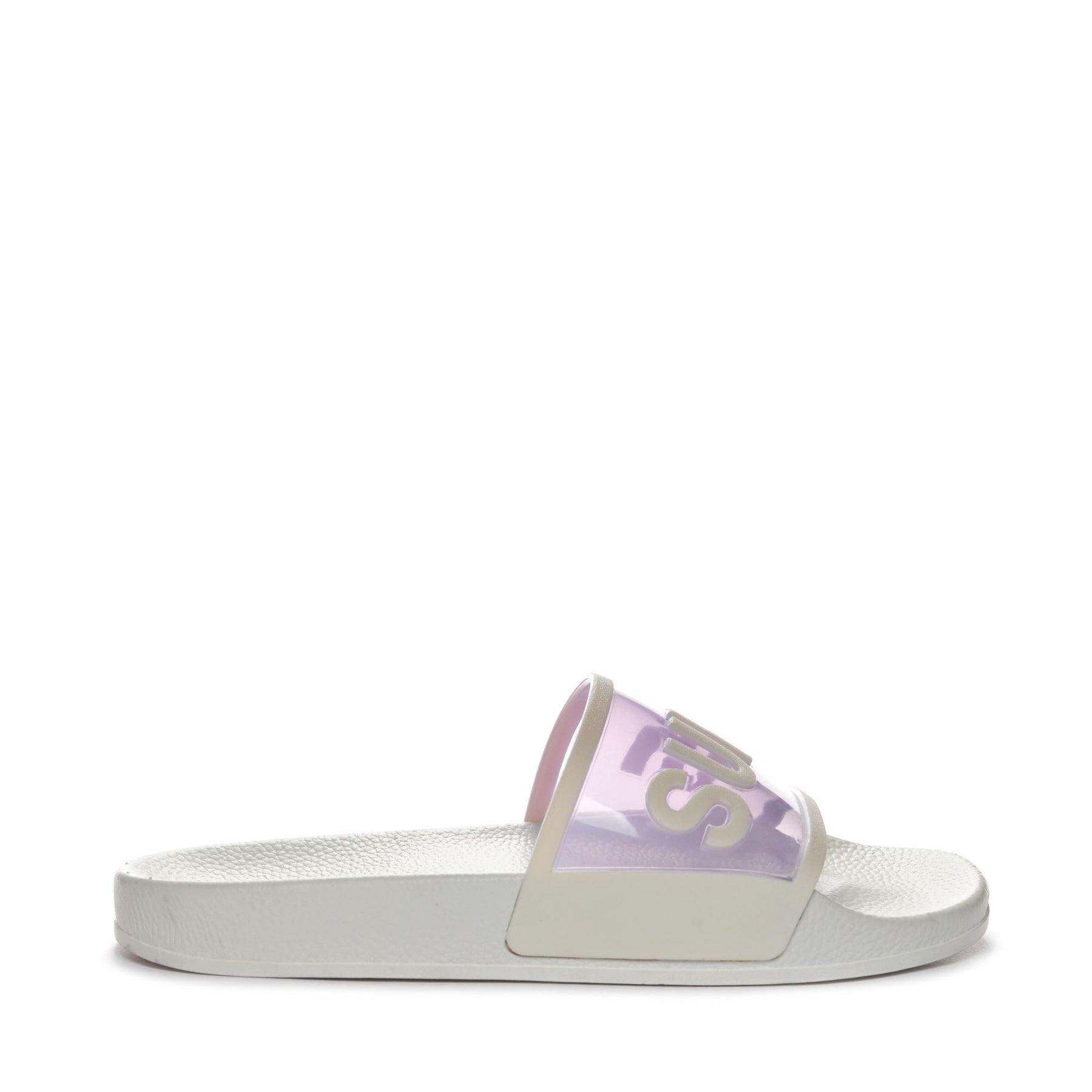 Superga 1908 SLIDES CLEAR IDENTITYWHITE AVORIO-VIOLET LILLA