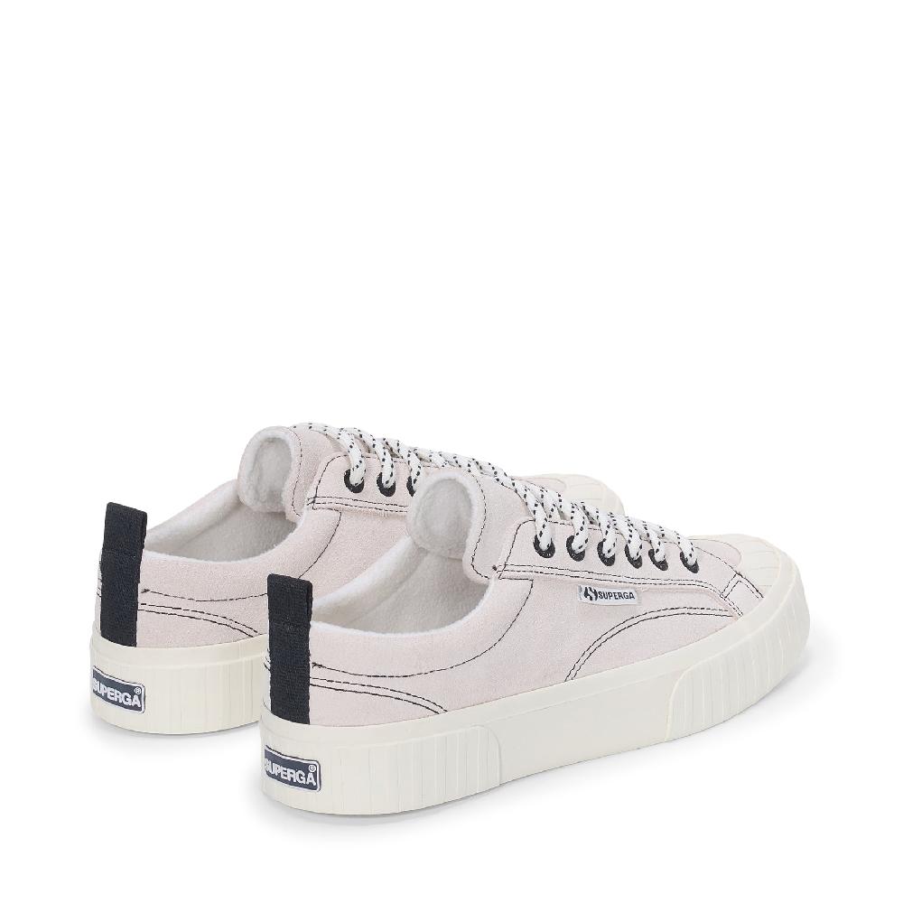 Superga 2630 STRIPE SUEDE CONTRAST STITCHINGWHITE AVORIO-BLACK-FAVORIO