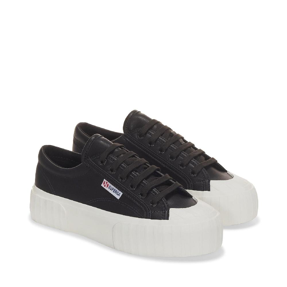 Superga 2631 STRIPE PLATFORM VEGAN MATERIALBLACK BRISTOL-FAVORIO