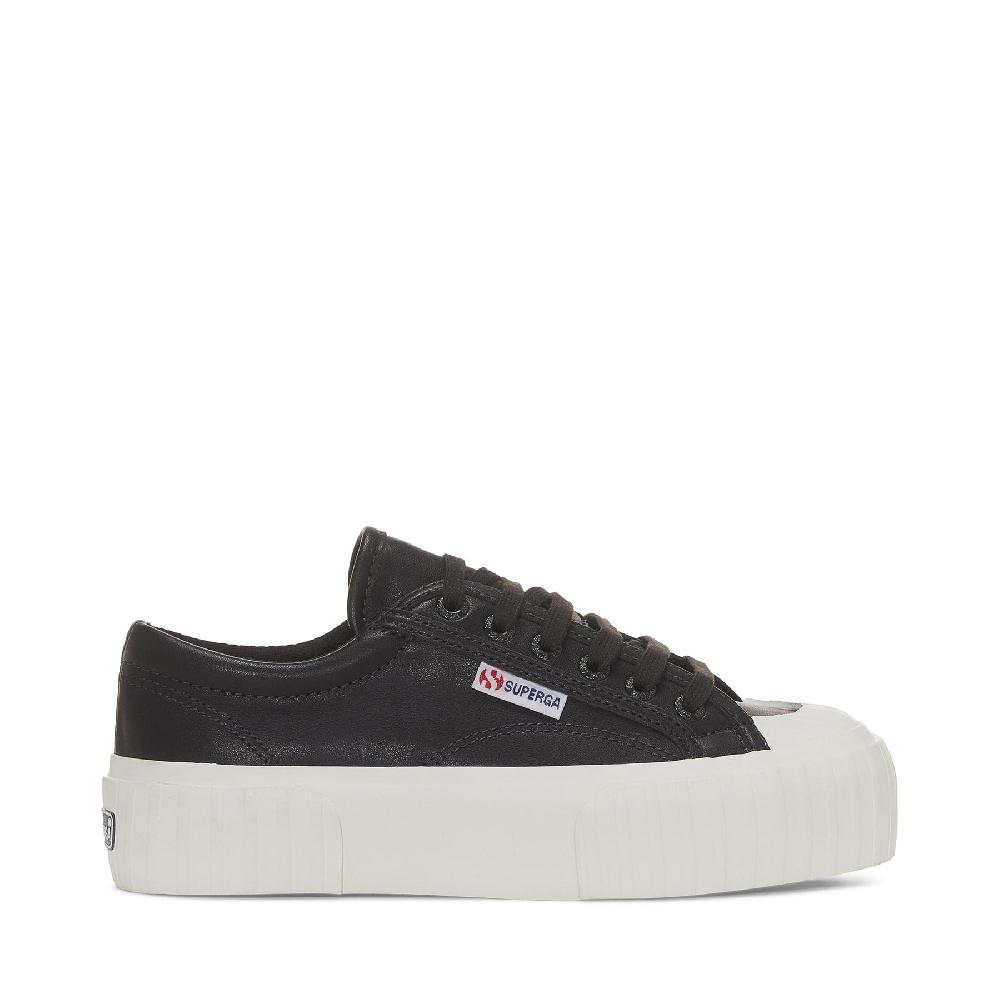Superga 2631 STRIPE PLATFORM VEGAN MATERIALBLACK BRISTOL-FAVORIO