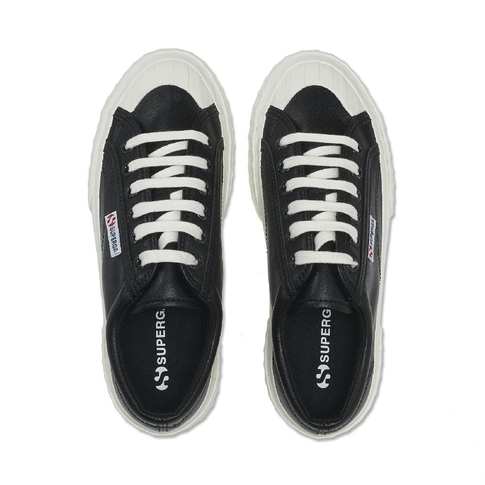 Superga 2631 STRIPE PLATFORM VEGAN MATERIALBLACK-WHITE AVORIO