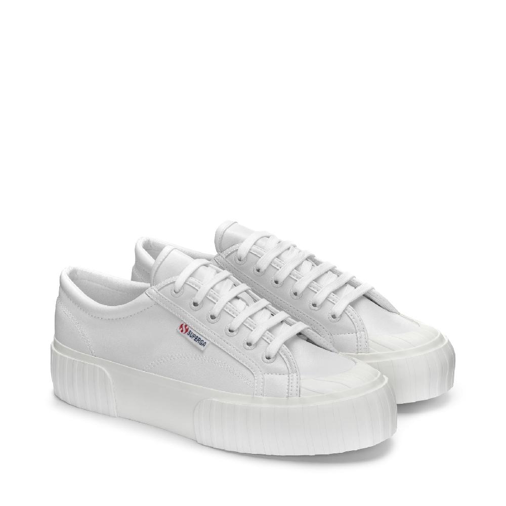 Superga 2631 STRIPE PLATFORM VEGAN MATERIALOPTICAL WHITE-FAVORIO