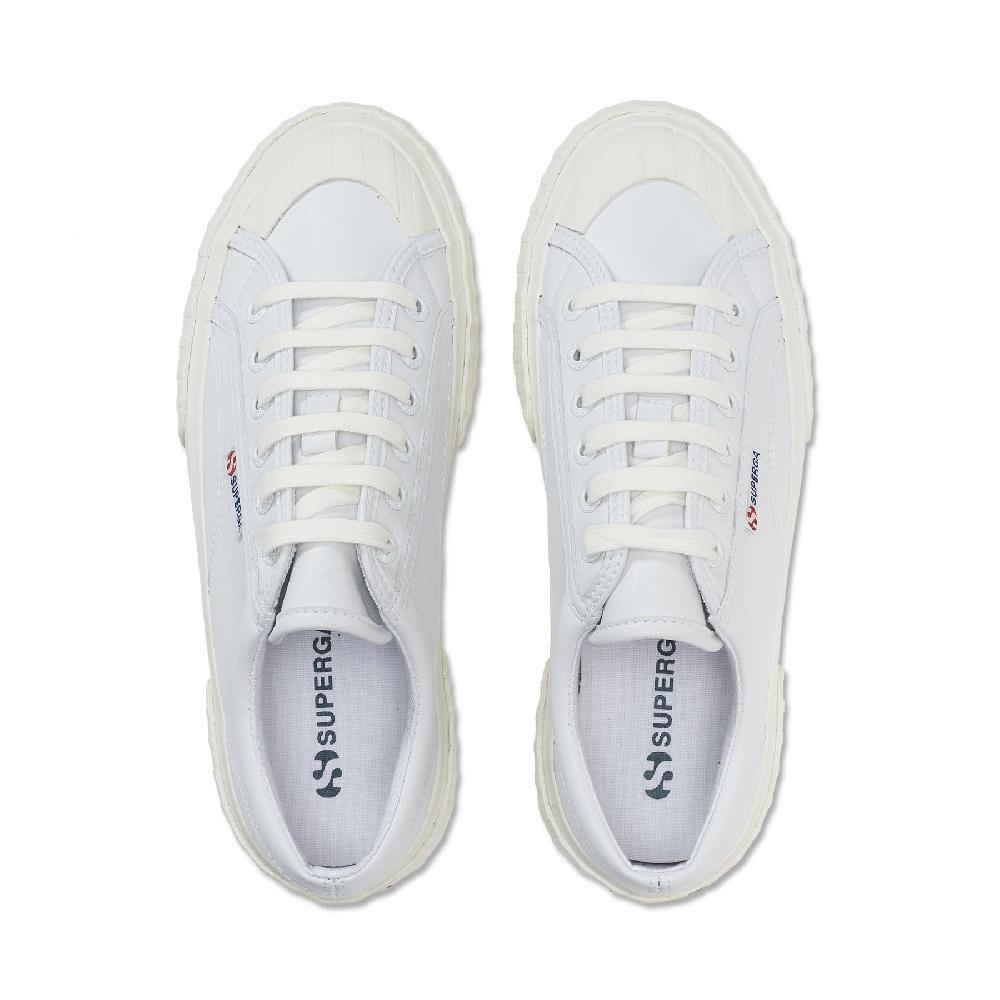 Superga 2631 STRIPE PLATFORM VEGAN MATERIALWHITE-WHITE AVORIO