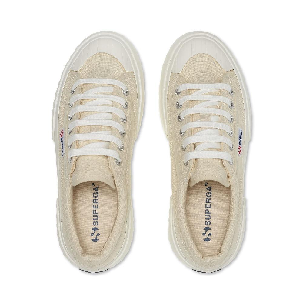 Superga 2631 STRIPE PLATFORMBEIGE LT EGGSHELL-FAVORIO