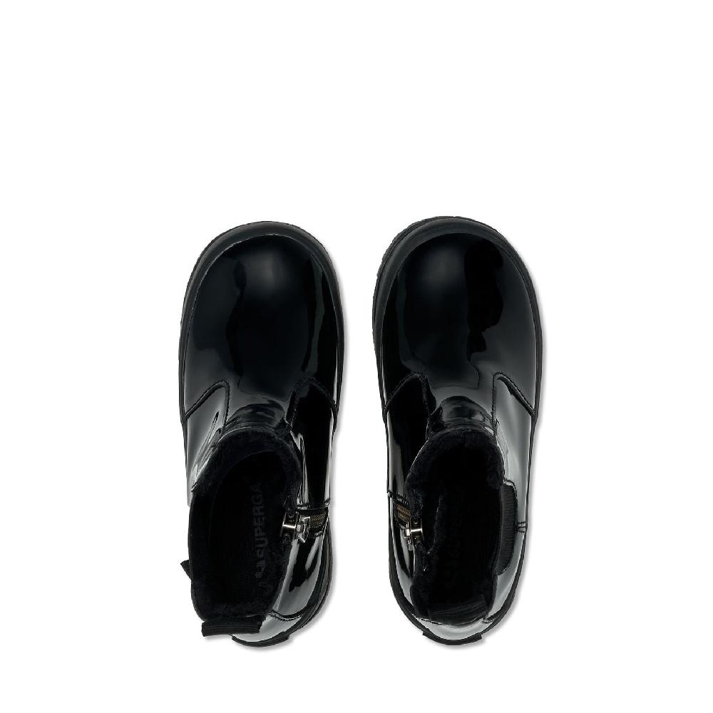 Superga 2666 KIDS ALPINA SHINY SYNTHETICTOTAL BLACK