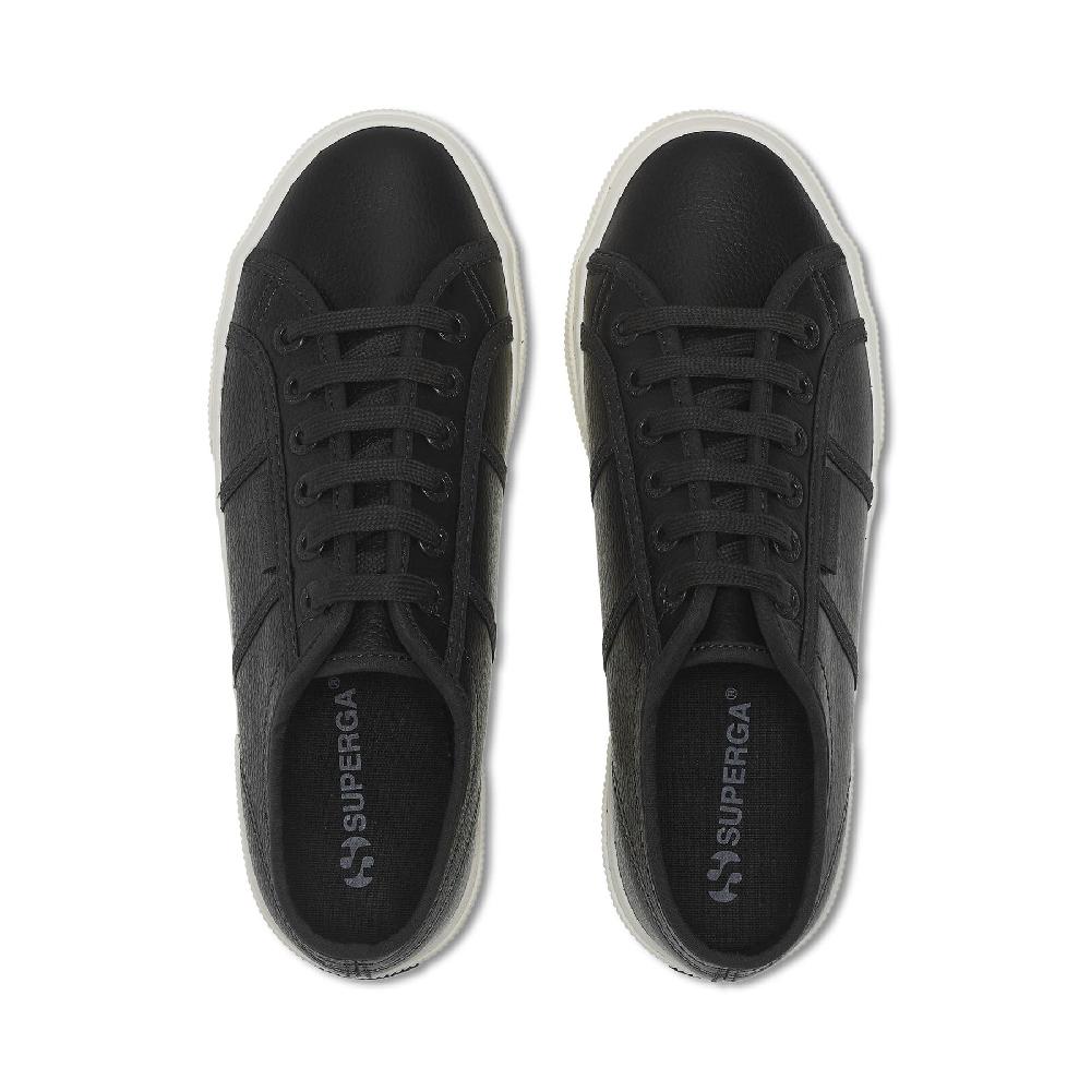 Superga 2740 PLATFORM TUMBLED LEATHERBLACK BRISTOL-FAVORIO