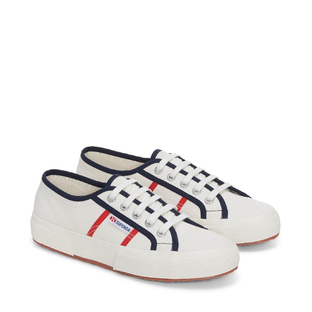 Superga 2750 COLORBLOCKINGWHITE AVORIO-BLUE NAVY-RED