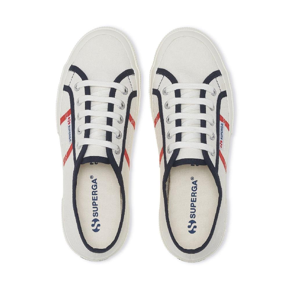 Superga 2750 COLORBLOCKINGWHITE AVORIO-BLUE NAVY-RED
