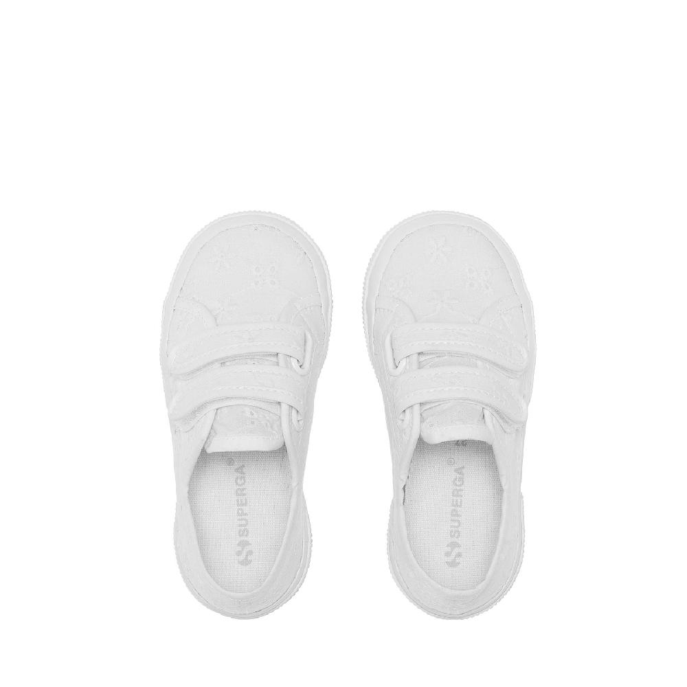Superga 2750 KIDS STRAPS FLOWER SANGALLOTOTAL WHITE