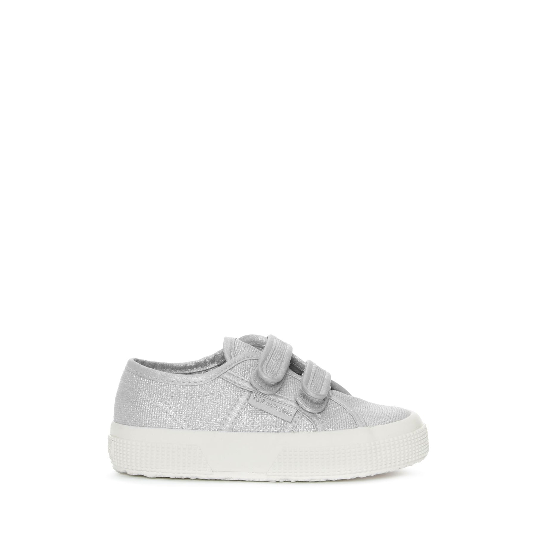 Superga 2750 KIDS STRAPS PEARL MATTE CANVASGREY SILVER-FAVORIO