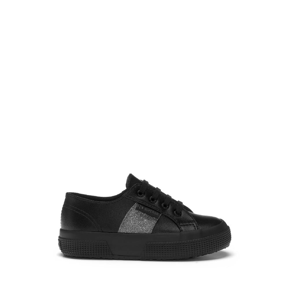 Superga 2750 KIDS SYNTHETIC MATERIAL GLITTERTOTAL BLACK