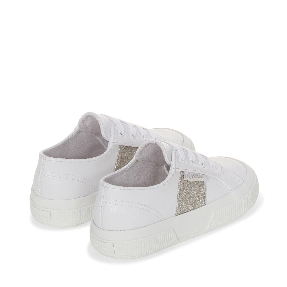 Superga 2750 KIDS SYNTHETIC MATERIAL GLITTERWHITE-SILVER