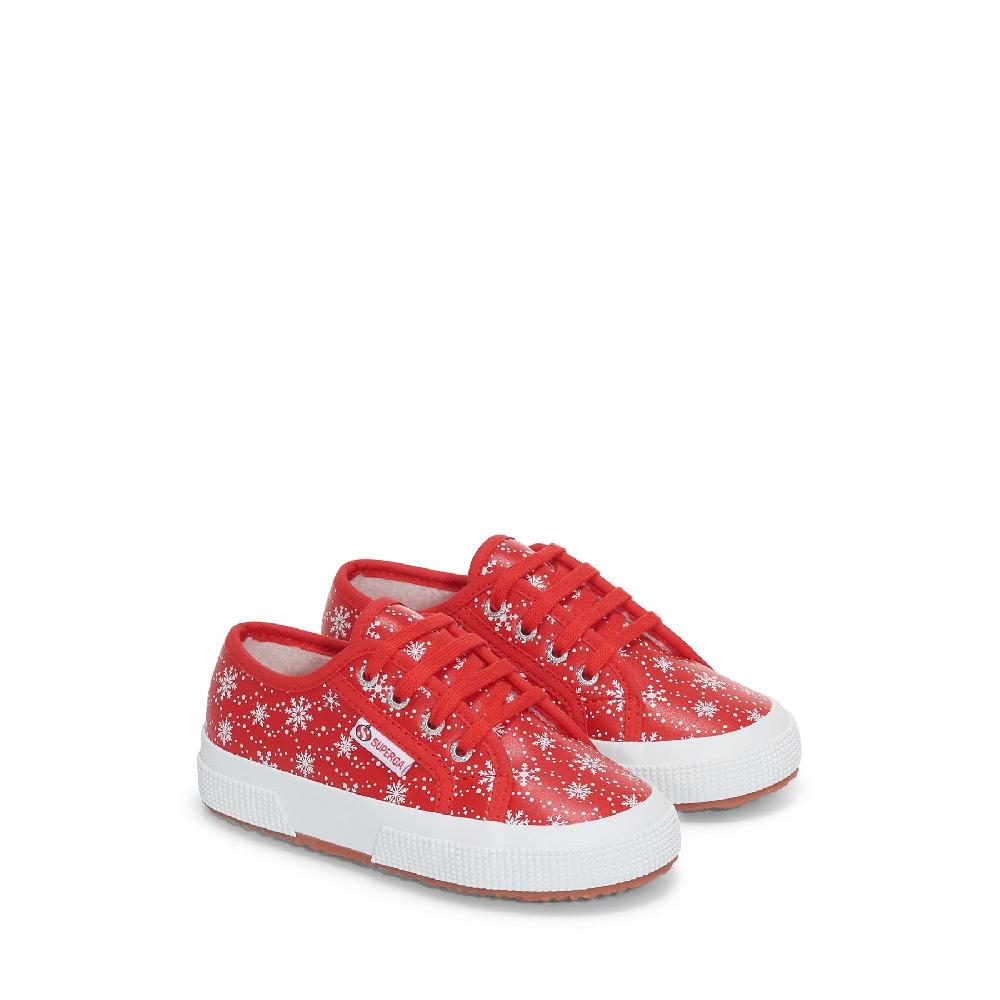 Superga 2750 KIDS VEGAN MATERIAL SNOWFLAKESRED-SNOWFLAKES