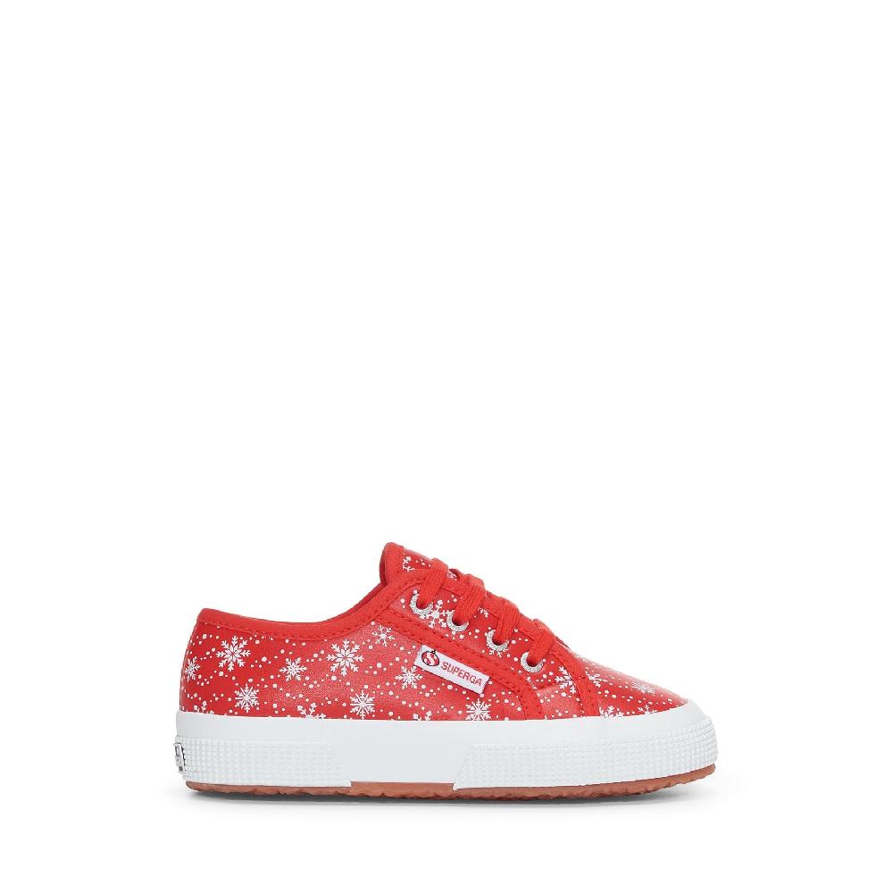 Superga 2750 KIDS VEGAN MATERIAL SNOWFLAKESRED-SNOWFLAKES